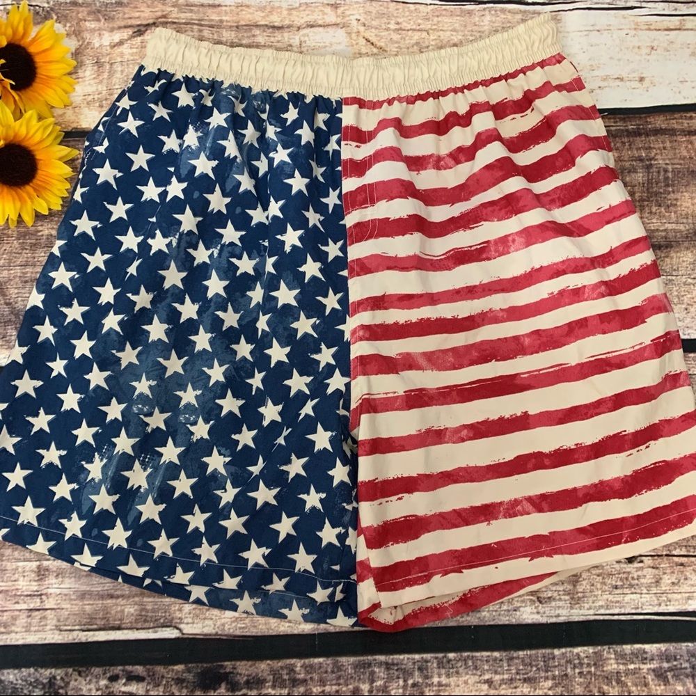 Mens swim trunks by RS Surf is in excellent condition. Size large